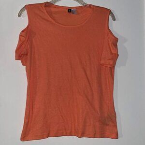 DIVIDED by H&M Peach Drop-Shoulder Top, Large, NWOT